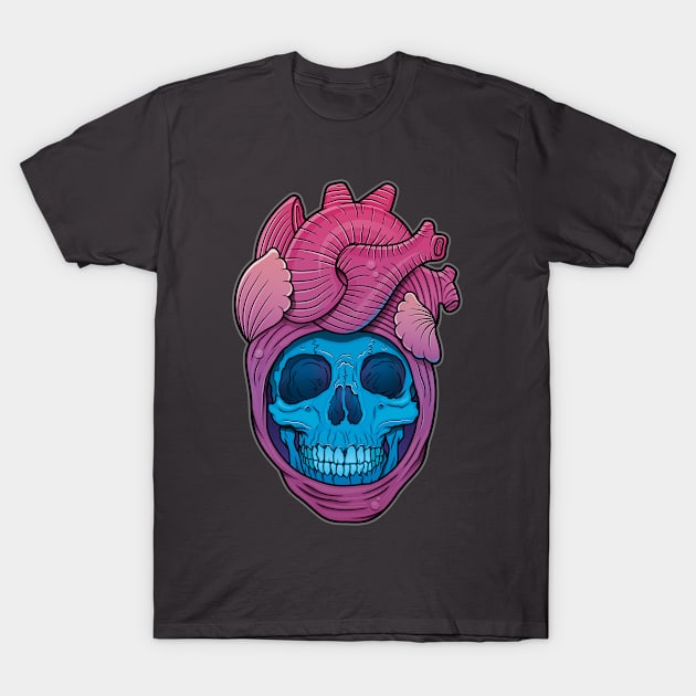 SkullHeart T-Shirt by Sergey